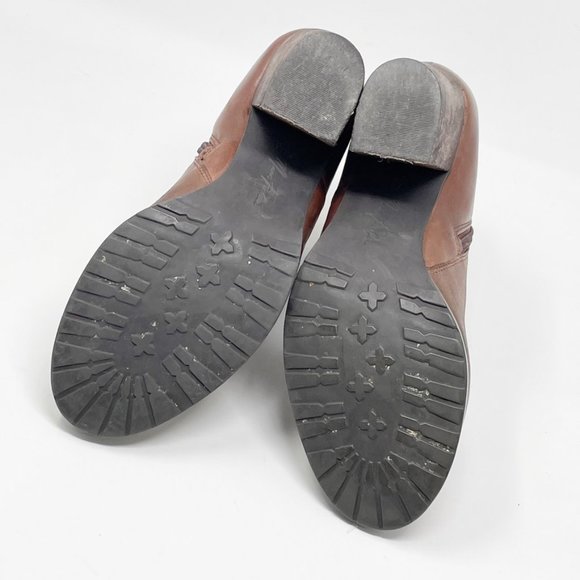 Marc Fisher Womens Brown Leather Side Zip Heel Bootie  Size 7.5 READ Description - Picture 9 of 9